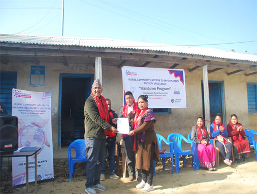 RUCCESS HANDOVERED TO BHALUKHARKA-INDRASAROWAR